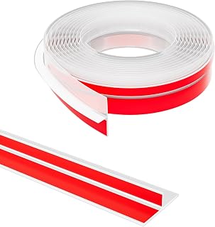 Elvone T-Shaped Weather Stripping Door Seal, Clear Silicone, 1.97" x 20 ft | Flexible door seal strip covers door, window, and bathroom gaps; peel-and-stick design helps reduce drafts