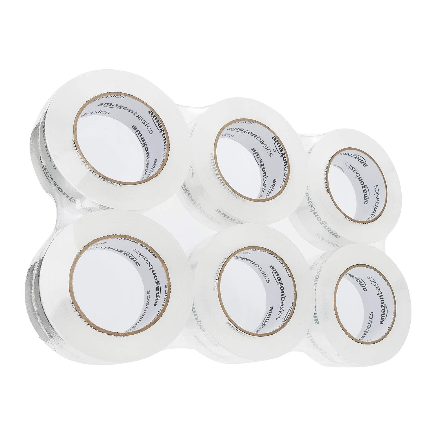 Amazon Basics Packing Tape, Strong & Durable for Moving, Storage, Shipping, Mail