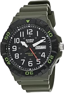 Casio Serie MRW200H | Orologio analogico da uomo | Design sportivo | Resistenza all'acqua fino a 100 metri | Display della data | Lunetta rotante | Orario regolare (HR, Min, SEC, PM, Date, Day) |