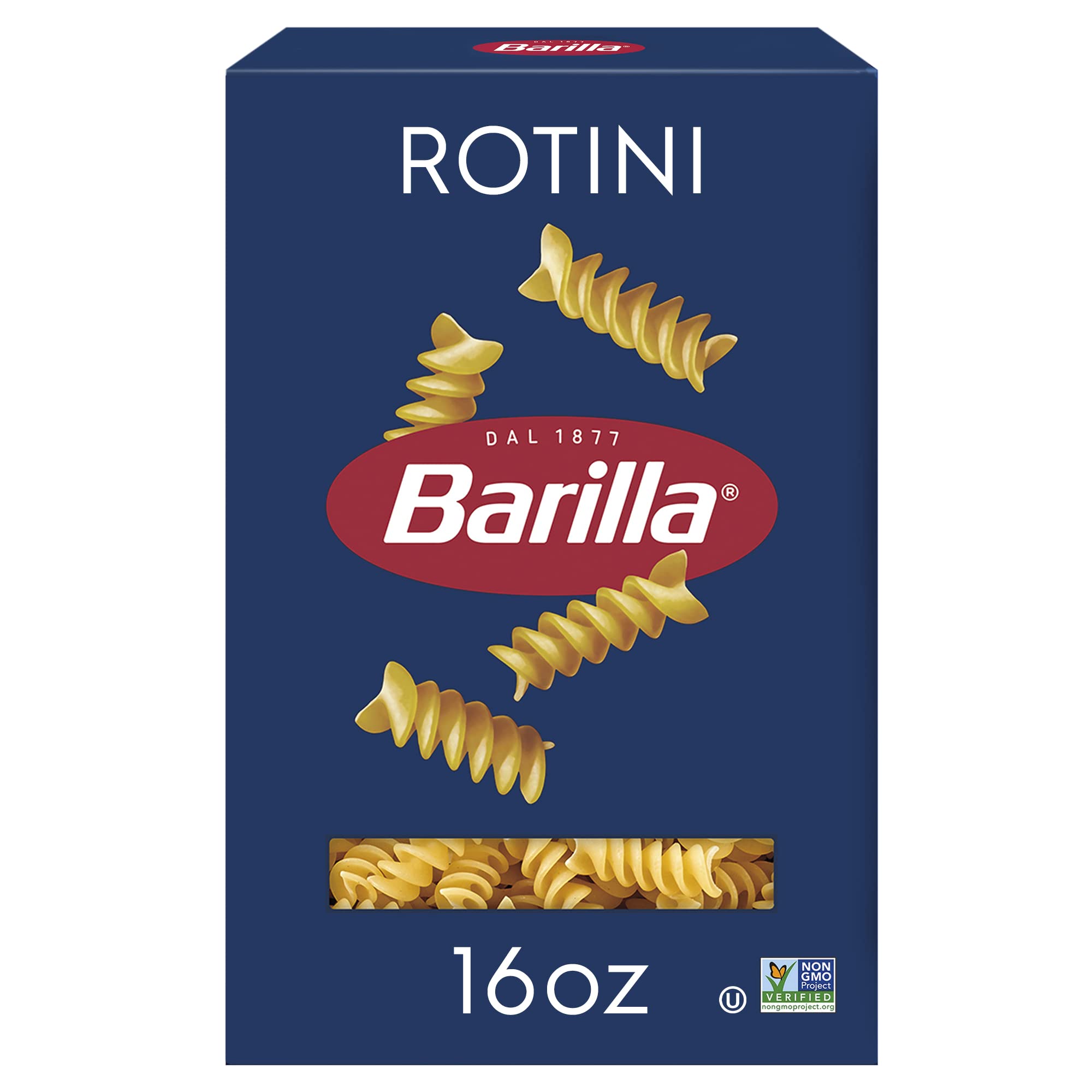 Barilla Rotini Pasta, Non-GMO Kosher Pasta, 16oz.