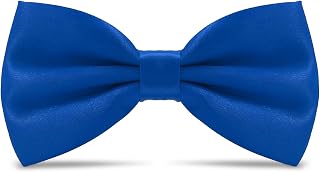 Mens Satin Bow Tie - Adjustable Pre-tied Bow Tie Solid Color Formal Tuxedo Bow Tie for Men Wedding, Party, Prom