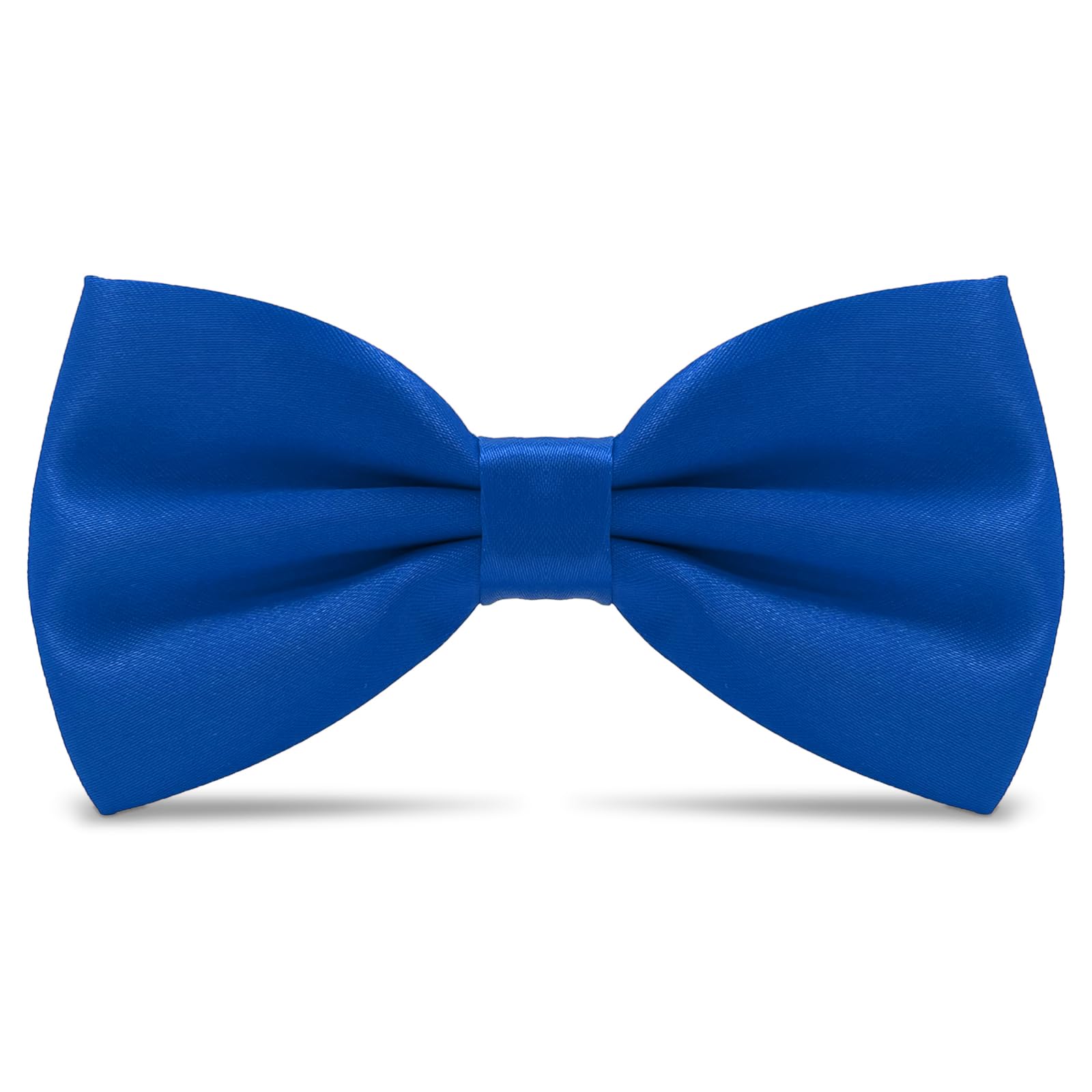 Mens Satin Bow Tie - Adjustable Pre-tied Bow Tie Solid Color Formal Tuxedo Bow T