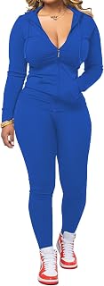 PINSV Women's 2 Piece Tracksuit Zip Hoodie and Leggings