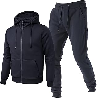 TONY BACKER Men's Tracksuit in Sports Cotton with Zip Closure Full Suit in Home