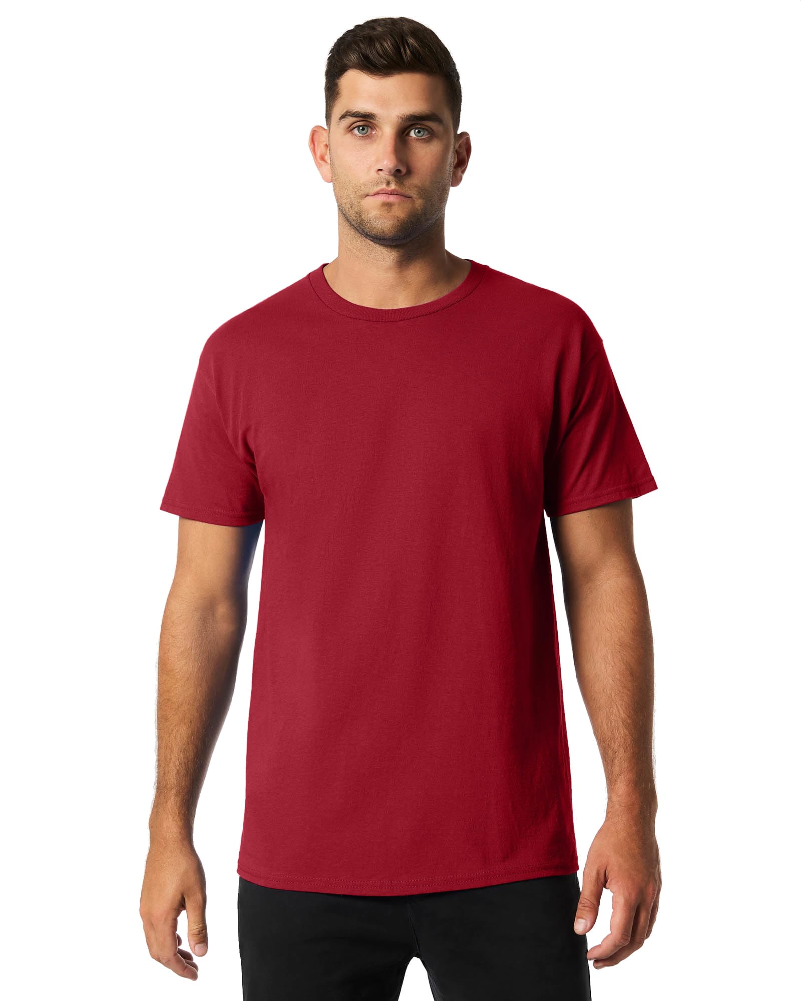 Gildan Men's Ultra Cotton Crew Neck Short Sleeved T Shirt Top Classic Item Men's