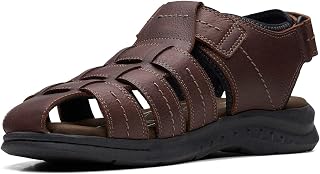 Clarks - Mens Walkford Fish Shoes, Color Brown Tumbled, Size:
