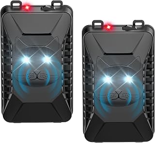 Ultrasonic Rodent Squirrels Pest Repellent for Car, 2 Pack Battery Powered | BORHOOD Plug-in USB/DC Mouse Bat Repeller Under Hood, LED Strobe Lights Keep Rat Out of Vehicles Engines, Indoor, Garage