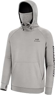 Bassdash Men’s Fishing Fleece Hoodie with Neck Gaiter Water Resistant Performance Sweatshirt FS18M