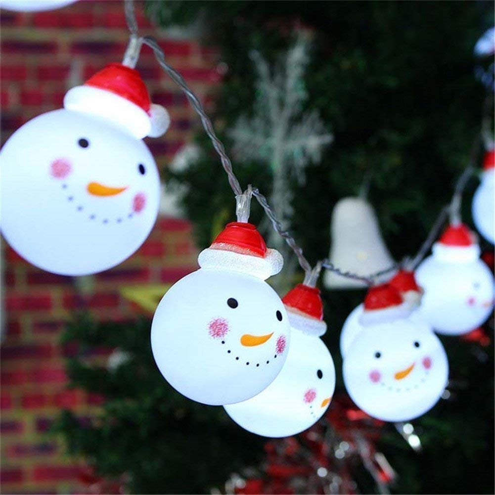 Christmas Light,LED Christmas Snowman String Starry Light for Gardens, Home, Wed