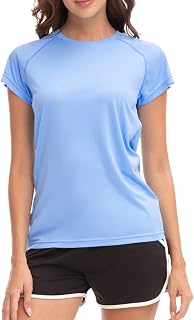MEETWEE Women's Short-Sleeved T-Shirt Athletic Casual Top Quick Dry UPF 50+ Running Swimming Surfing Workout Yoga Sun Tee Shirt