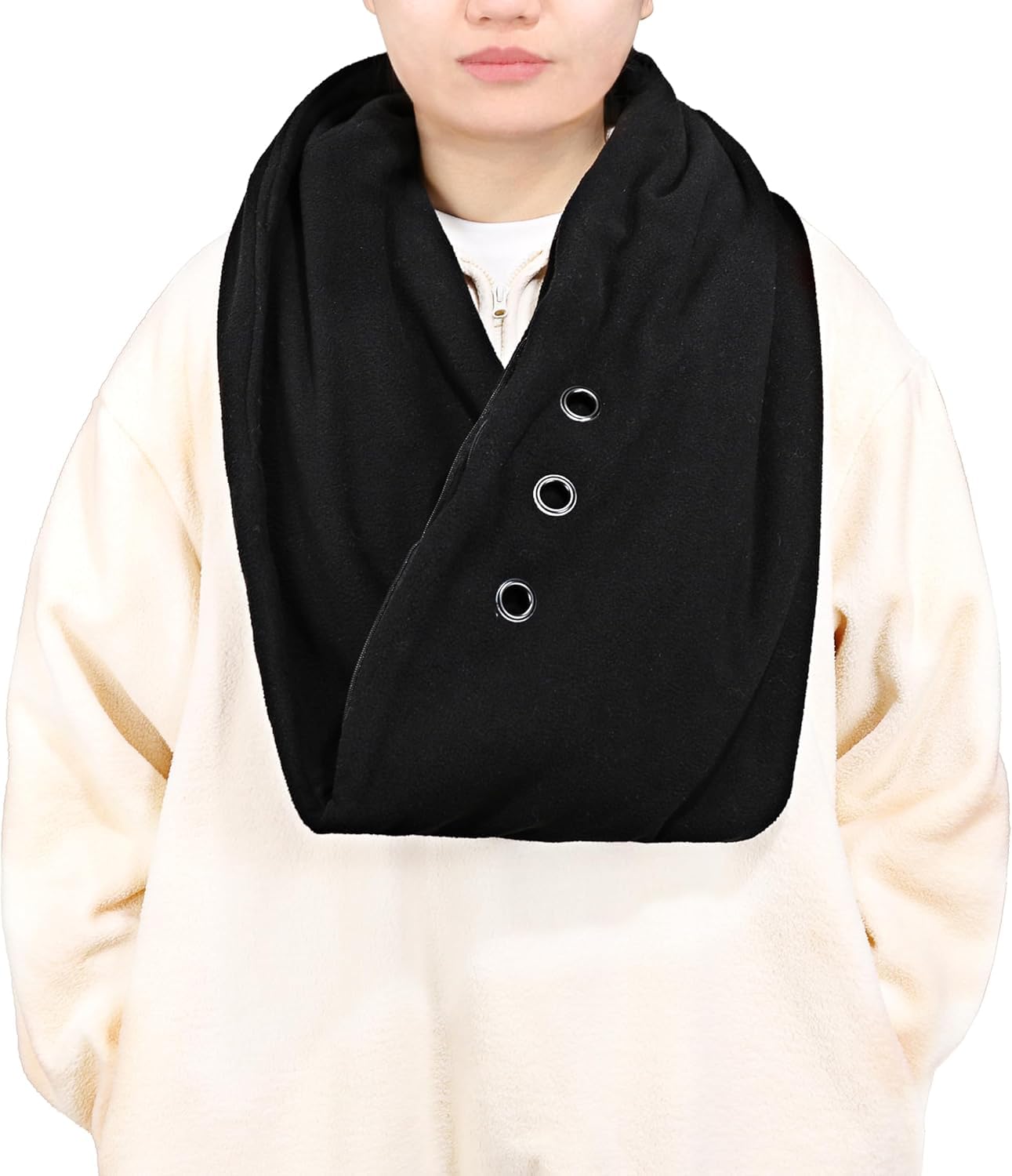 Pet Bonding Scarf (Black) - Carry Bonding Pouch - for Chinchillas, Hedgehogs, Ra