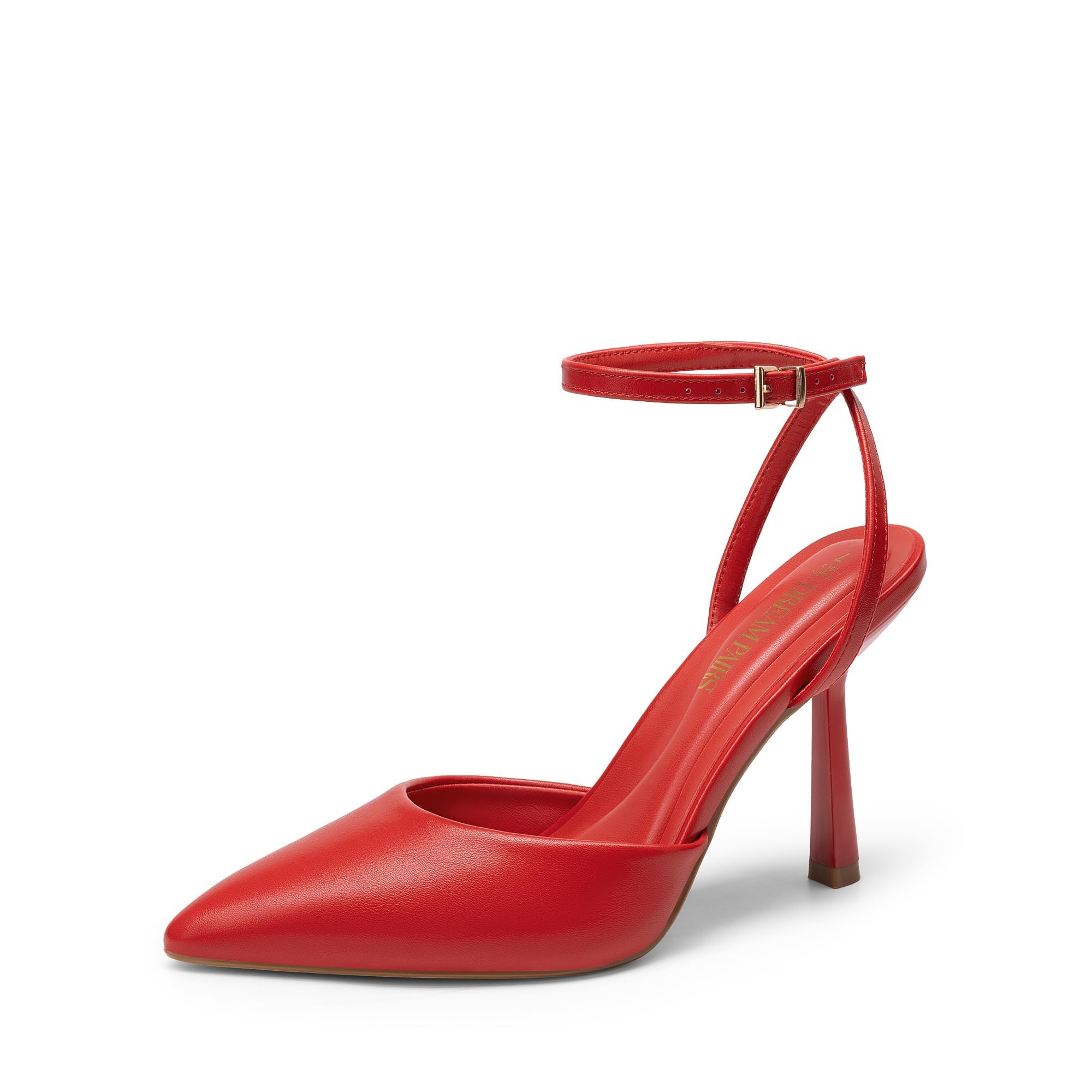 DREAM PAIRS Women's Slingback Pointed Toe Stiletto Heel Elegant High Heels Adjus