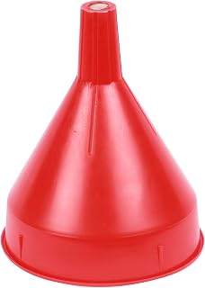 WirthCo 32002 Red Safety Funnel with Screen/Strainer Funnel for Oil, Fuel, Gas, and Automotive Large 2 Quart Capacity