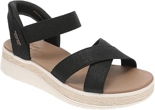 Skechers Women's Sunray Bright Take Hands Free Slip On Sandal, Black, 23.0 cm