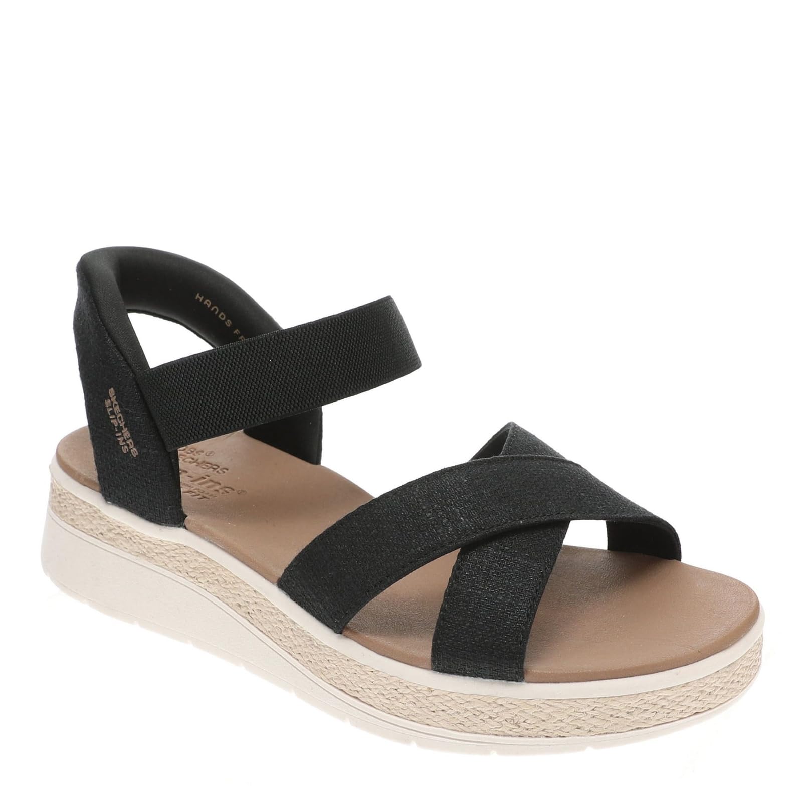 Skechers Women's Sunray Bright Take Hands Free Slip On Sandal, Black, 23.0 cm