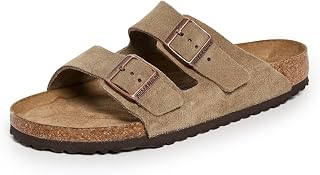 Birkenstock Arizona Soft Footbed - Suede (Unisex) Taupe Suede EU 43 (US Men's 10-10.5, Women's 12-12.5) Regular