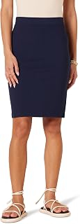 Amazon Essentials Women's Ponte Pull-On Fitted Pencil Skirt, Business Casual, Everyday Wear