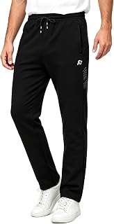 JustSun Jogging Bottoms Men's Cotton Tracksuit Bottoms Sports Trousers Long Leisure Trousers Fitness with Zip Pockets