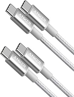Anker USB C to USB C Cable, 60W Fast Charging Cable(2-Pack, 3.3 ft, Silver)