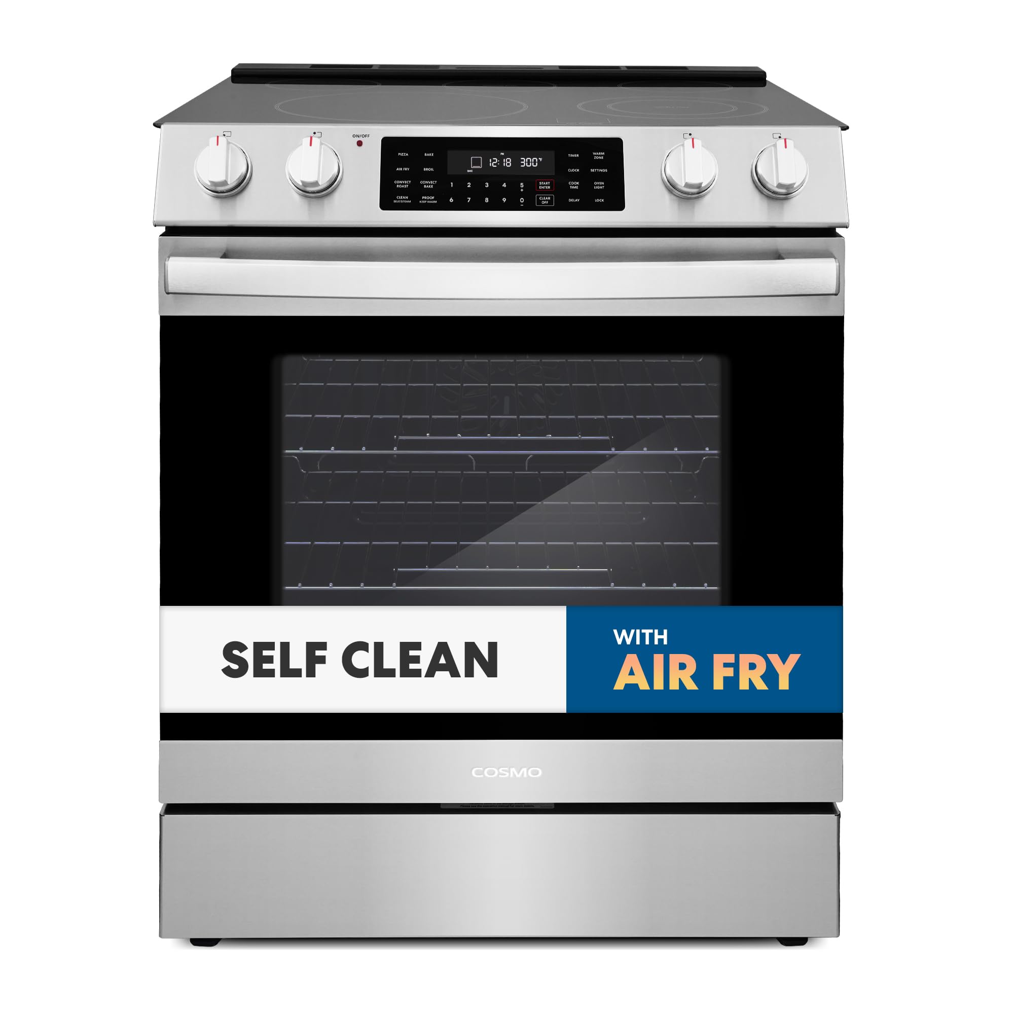 30 in. Haven Coll 6.3 cu ft 5 Burner Electric Range Air Fry Stainless Steel | Co