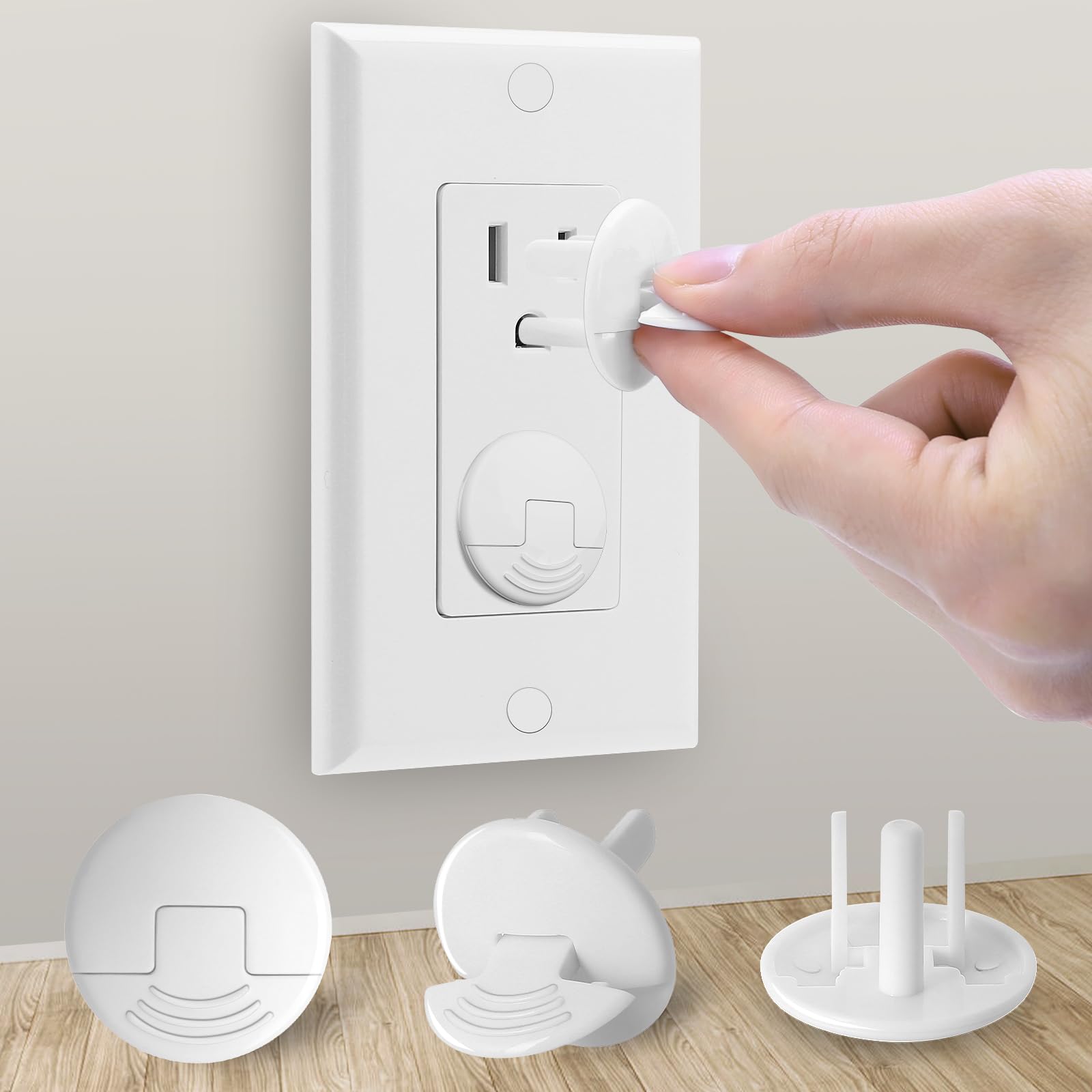 PRObebi Outlet Covers Baby Proofing White - 38 Pack Plug Covers for Electrical O
