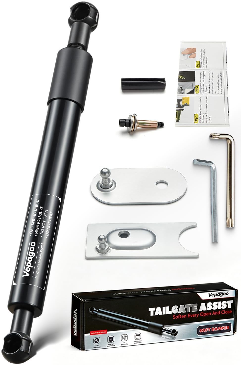 Vepagoo Tailgate Assist Shock for 2009-2025 Ram 1500/2500/3500 | for 2009-2018 R