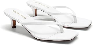 DREAM PAIRS Womens Low Heel Sandals Open Toe Square Sandals 1.96 Inch Summer Vacation
