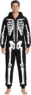 #followme Men's Onesie Adult Comfortable Fleece Hooded Front Zip w/Side Pockets Halloween Costumes for Men