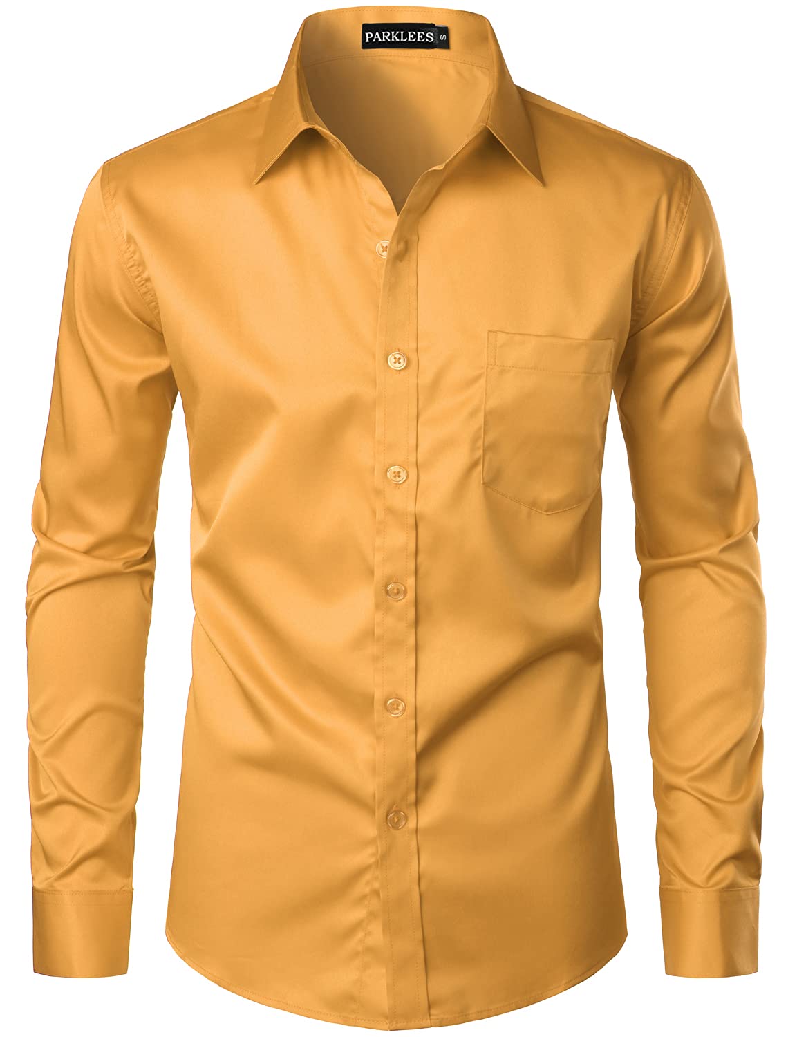 Parklees Men's Shirt, Urban, Fashionable, Casual, Business, Slim Fit, Long Sleev