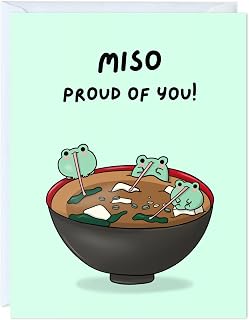 ALY LOU Funny Graduation Card – Punny Greeting Card Congratulations, New Job, Promotion, New Home, College, Employee, Coworker, Friend, Him, Her | Blank Inside (Miso Proud)