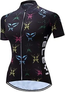 Ladies Cycling Jersey Short Sleeve 3 Pockets Reflective S-3XL