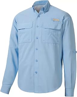 Bassdash FS21M Men's UPF 50 Long Sleeve Fishing Shirt Button Down Shirt Performance Quick Dry