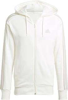 adidas Men's Essential Three Stripes French Terry Fullzip Hoodie