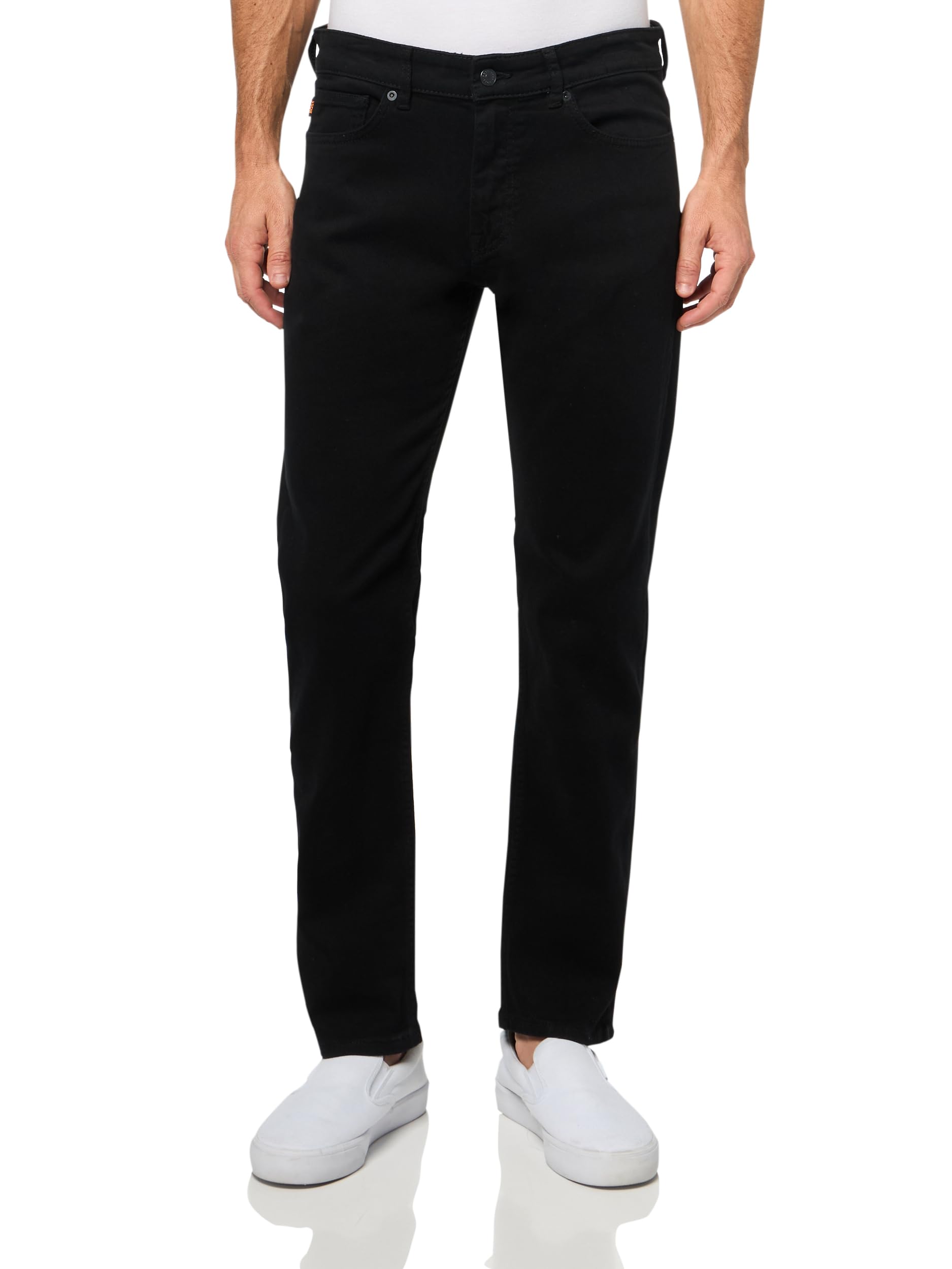 BOSS Mens Delaware Bo Black Comfort Cotton Slim Fit JeansJeans