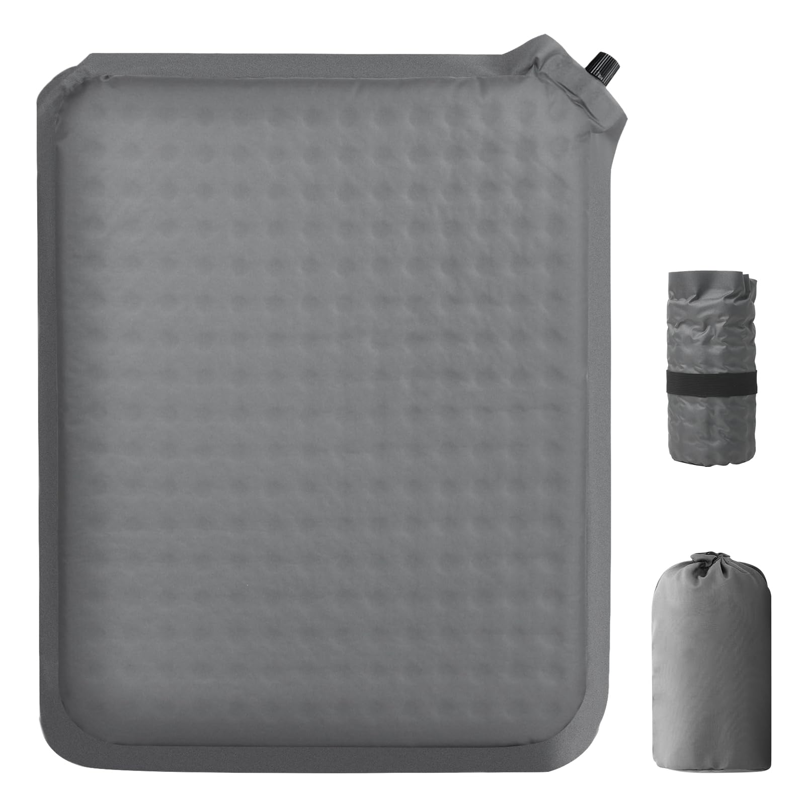 Inflatable Airplane Seat Cushion for Long Sitting Travel & Stadium | 2" memory f