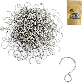 300pcs Silver Crystal S Shape Hooks for Jewelry Chandelier Craft | Silver Plated S Shape Hooks 300 Pack for Crystal Beads Suncatcher Lamps Curtain Garland Jewelry Making Arts Crafts Supplies