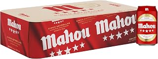Mahou 5 Stars, Golden Lager Beer, Pack 28 Cans x 33cl