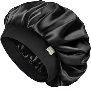 YANIBEST Soft Satin Bonnet for Men Women, Sleep Cap to Maintain Moisture | Unisex Double Layer, Bonnet for Sleeping, Protect Hair, Natural Wave, Curly Coily, Reduce Frizz, Adjustable Sleep Hat