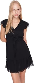Trendyol Women Mini Skater Regular Fit Woven Dress Vestito Donna