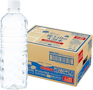 Iris Ohyama Natural Water, Label-Free, Fuji Mountain Natural Water, Contains Vanadium, 16.9 oz (500 ml) x 24 bottles