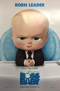 BOSS BABY - 13"x20" D/S Original Promo Movie Poster 2017 Games on Back Alec Baldwin