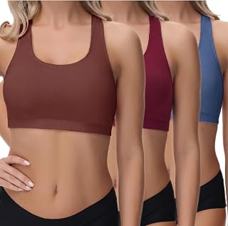 wirarpa Bustier Women's Cotton Bra Without Underwire Bra Pack of 3