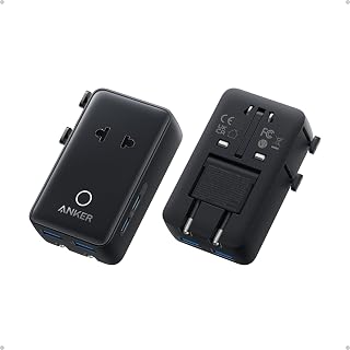 Anker Nano Travel Adapter (1-Pack), 2 USB-C Universal Charger, 20W | 2-Pin AC, European Power Plug, Smart Temperature Control, Works in 200+ Countries, Not a Voltage Converter, Travel Essentials
