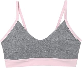une nana cool LB1073 Wireless Bra, Cotton Blend, Natural Silhouette, Color Blocking, Wireless Bra