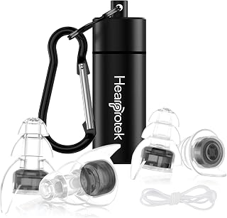 Hearprotek Ear Plugs for Concerts, 2 Pairs High Fidelity Concert Ear Plugs 23dB Noise Reduction-Reusable Silicone Earplugs for Music,Festivals,Musicians,DJs,Drummers,Motorcycle,Flying,Tinnitus Relief