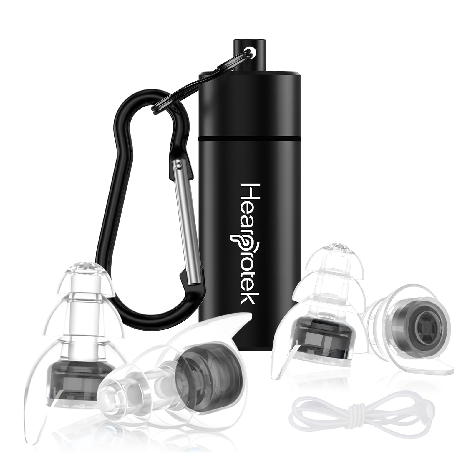 Hearprotek Ear Plugs for Concerts, 2 Pairs High Fidelity Concert Ear Plugs 23dB 