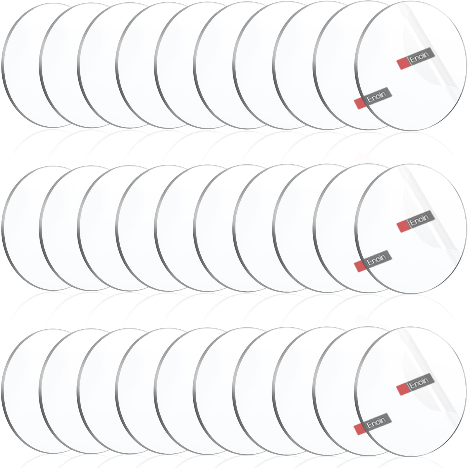 Enoin 30 Pack 1.5 inch Acrylic Circle Blanks - Acrylic Discs Cut to Size Plexigl