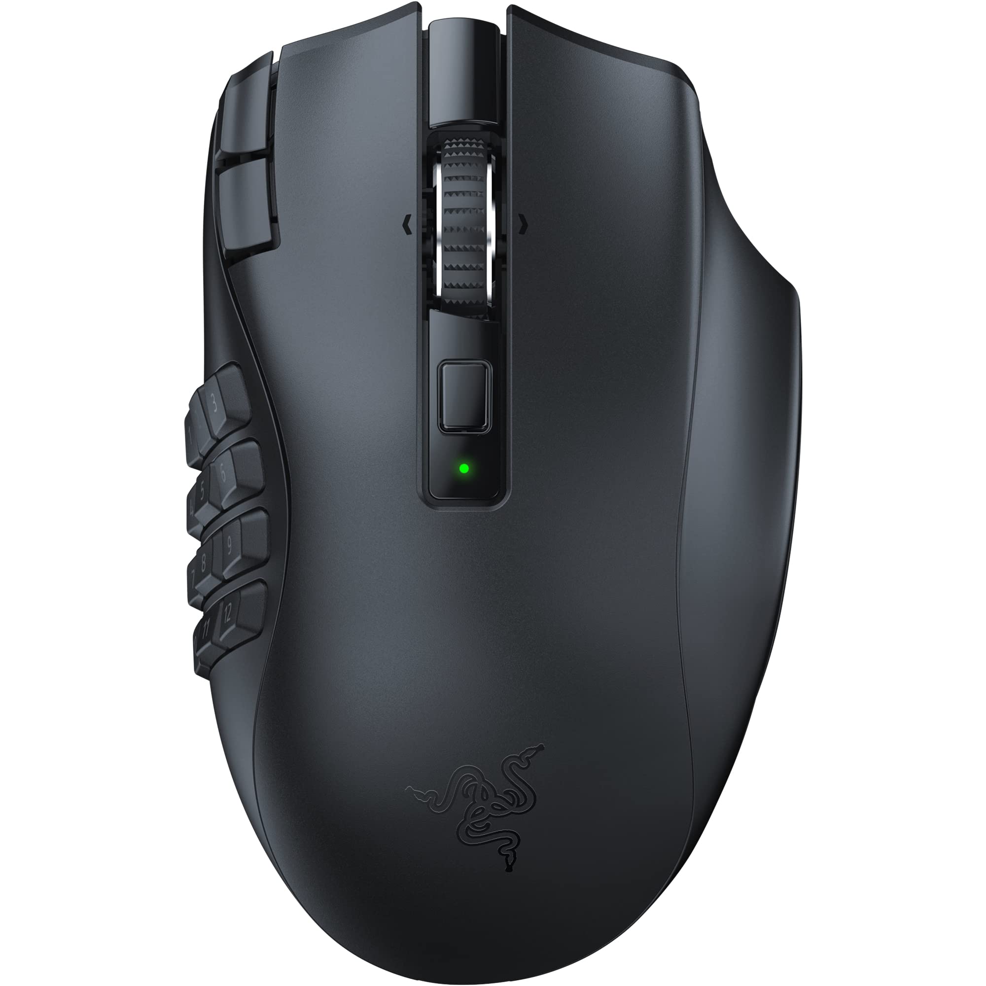 Razer Naga V2 HyperSpeed Wireless MMO Gaming Mouse, 400 Hr Battery, Black | 19 P