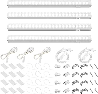 Barrina T5 Grow Lights for Indoor Plants, 5000K Full Spectrum, 1FT, 4 Packs