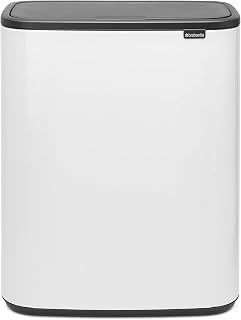Brabantia Bo Touch Bin, White, 2 x 30L Inner Buckets